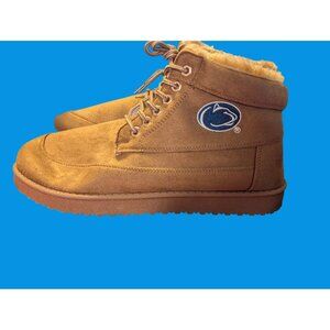 Penn State Nittany Lions Mens Size 9 Tan Faux Fur Suede Winter Boots By FOCO